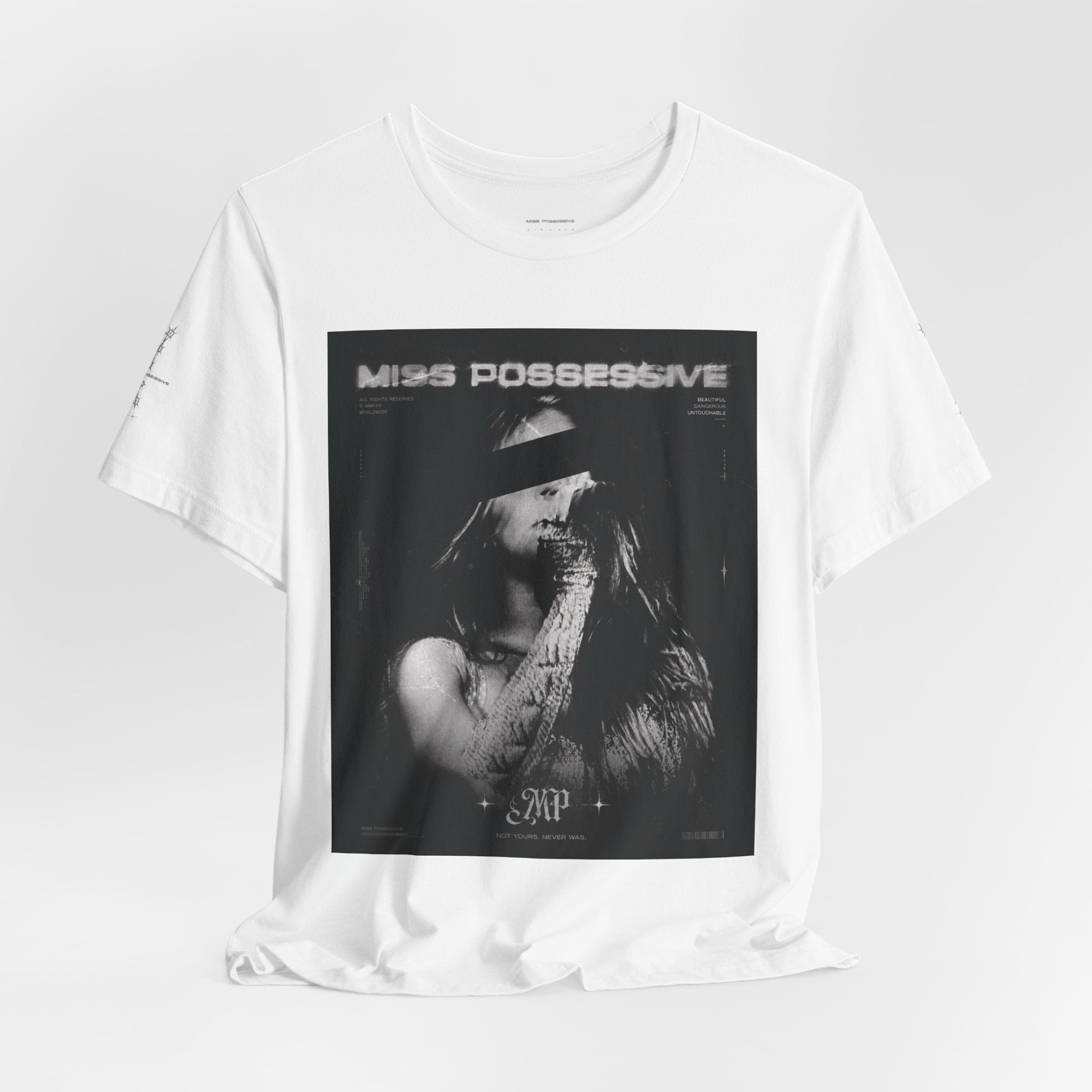 Miss Possessive Graphic Tee - Gothic Band Style Short Sleeve Shirt