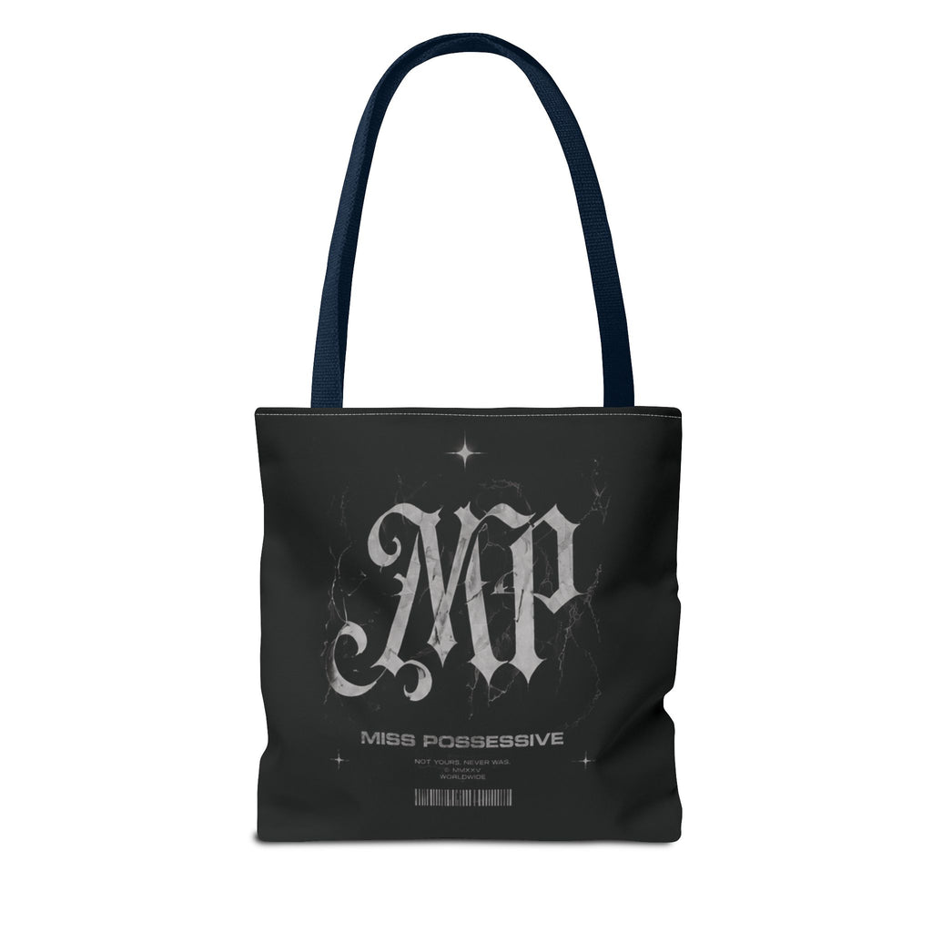 Possessive MP Graphic Tote Bag — Gothic Band Art, Dark Aesthetic Everyday Tote