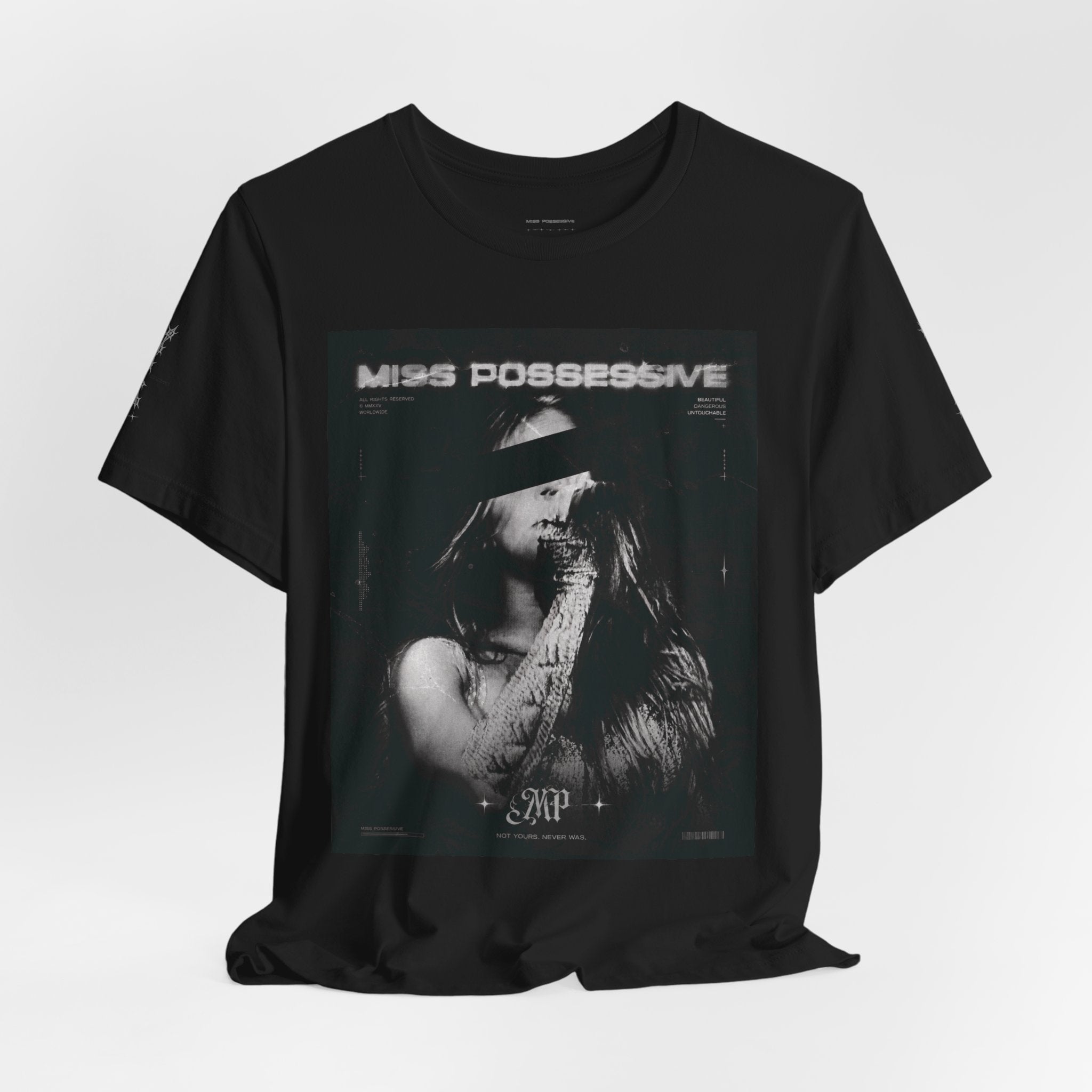 Miss Possessive Graphic Tee - Gothic Band Style Short Sleeve Shirt