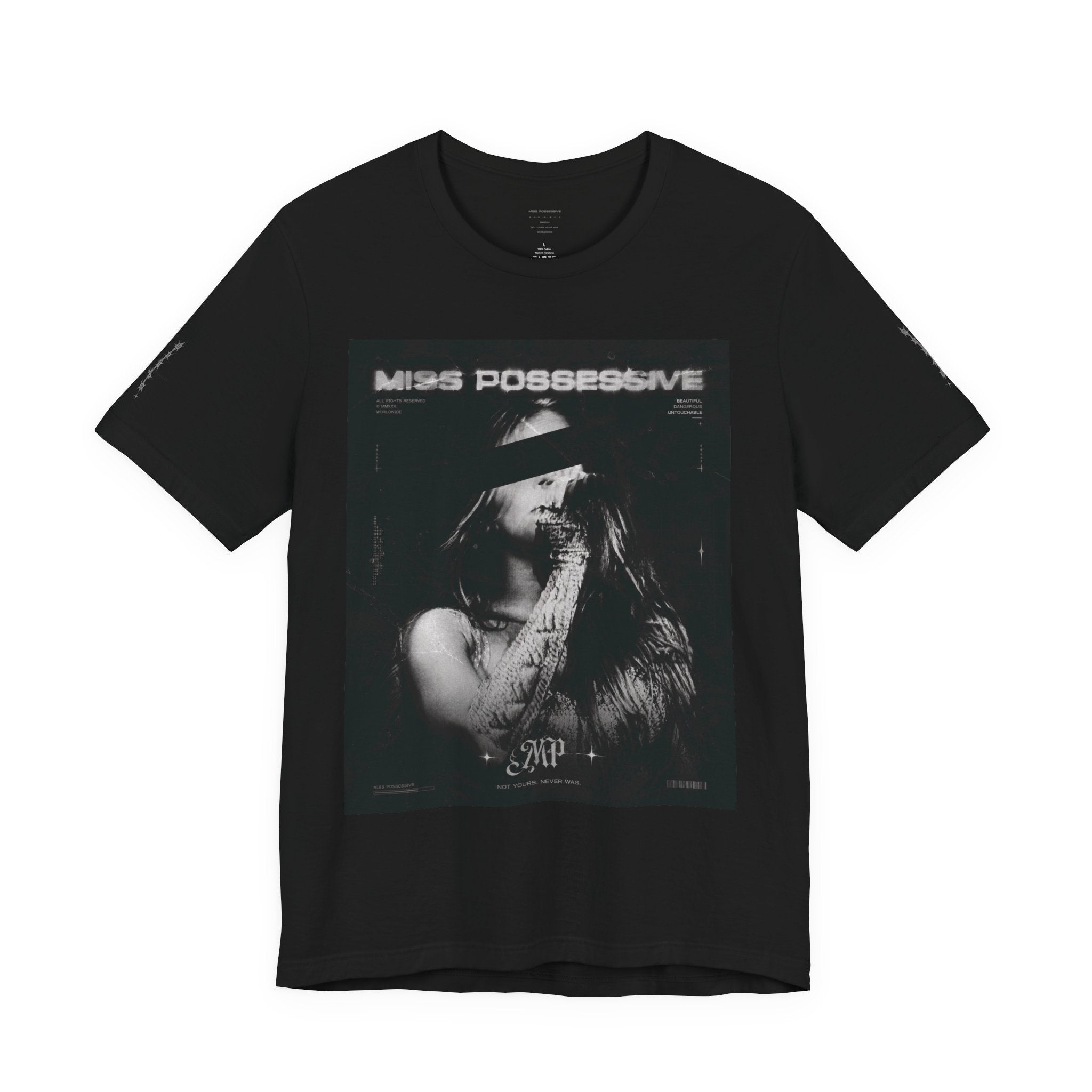Miss Possessive Graphic Tee - Gothic Band Style Short Sleeve Shirt
